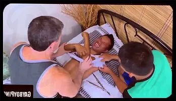 Intense Threesome: Twinks Explore Anal Pleasure with Daddy