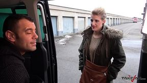 Sandy-haired bodacious babe gets nailed in reverse cowgirl and doggy style