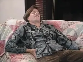 Slender legged chick gets hardcore fucked on the couch after a juicy blowjob