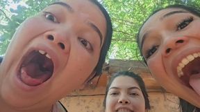 Close-up of the uvula