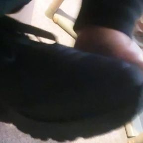 Fuck and cum on girlfriends black skechers