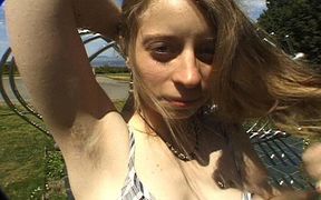 Pretty Natural Girl Shows off Her Muff