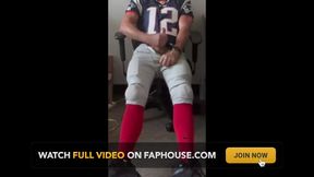 Jockdad87 Jerks and Shoots a Load in His Football Uniform