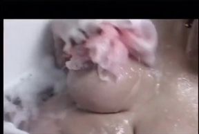 Beautiful Asia masturbating pussy dildo penetrated