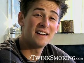 Smoking cig and a gentle cock massage by stunning Shane Allen