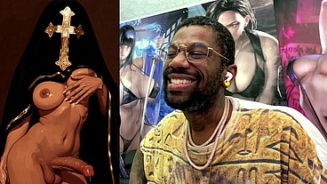 Devoted Transgender Church Follower Leaking Holy Pre-Cum, AI Generated