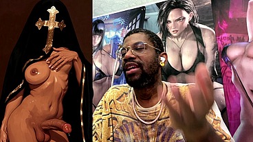 Devoted Transgender Church Follower Leaking Holy Pre-Cum, AI Generated