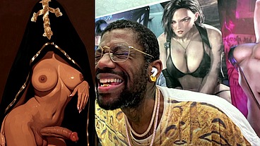 Devoted Transgender Church Follower Leaking Holy Pre-Cum, AI Generated