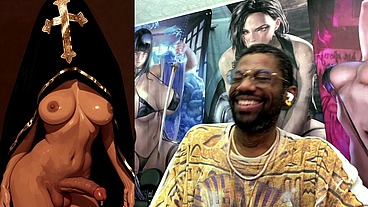 Devoted Transgender Church Follower Leaking Holy Pre-Cum, AI Generated