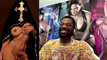 Devoted Transgender Church Follower Leaking Holy Pre-Cum, AI Generated