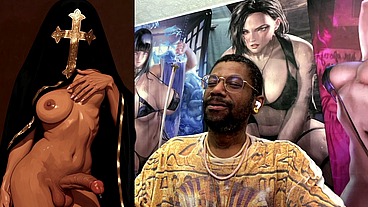 Devoted Transgender Church Follower Leaking Holy Pre-Cum, AI Generated
