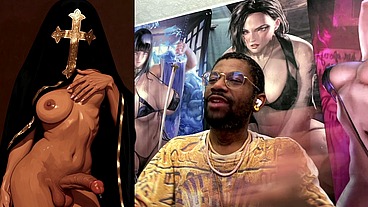 Devoted Transgender Church Follower Leaking Holy Pre-Cum, AI Generated