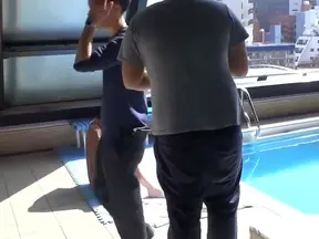 Horny Hairy Brunette Fucks Her Sexy Swim Instructor Raw in Hot HD Action