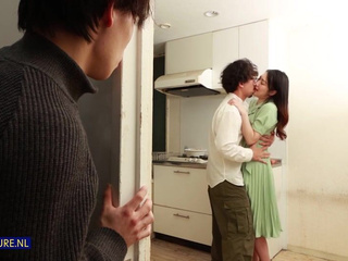 ”Japanese STEPMOM cheats on her hubby with a strapping young lad”