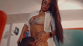 Detention! Maybe he'll learn to behave after his dick's punishment