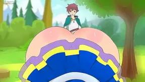 Aqua Teases Kazuma With Lush Curves in Hot Milf Fantasia