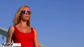 Sweet big-boobed chick Nicole Aniston shows off her anal skills