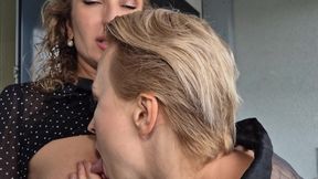 Nyloned Lesbos in the Heat