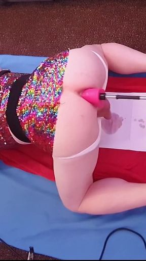 Anal Dildo Machine Fucking with Tgirl Lucy Essex CD