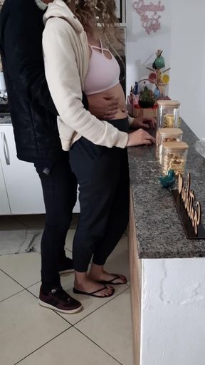 Stepdaughter can&#039;t even rest while having breakfast.