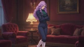 Straitjacket Stories #2B: Lavender Struggles in Silk Restraints (Animated)