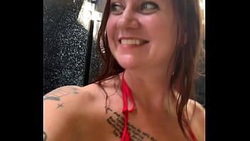 Sassy 12 Alesha shows off her new GANGBANG tattoo.