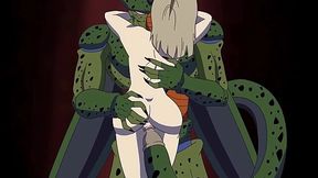 Hot Hentai The Perfect Cell: Gigantic Monster Eats a Petite Slim Blonde Clone After Fucking Her