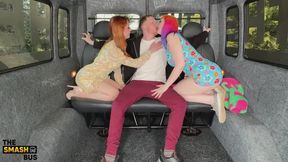 Smash Bus: MILF Picks Up Two Strangers In Threesome On A Bus