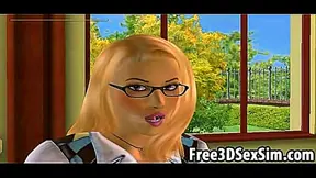 Sensual 3D Ebony Beauty Enjoying Deep Tongue Pleasure