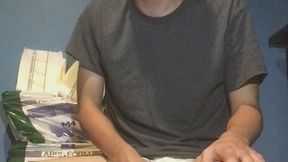 Cute & Horny Denied ABDL Diaperboy sniffs his Soggy Diaper & wears it as a Hood while Edging and Verbally Self-Humiliating