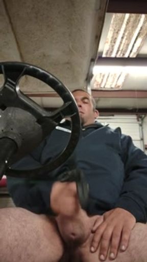 ALONE AT WORK - SO I JERKED OFF IN A GLOVE