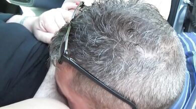 Car sex with the slutty bbw mom squirting all over
