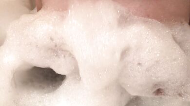 Japanese BBW bubbles over with fat tits in bath