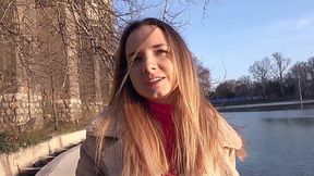 Teen from the street doing nasty things with stranger's cock in POV