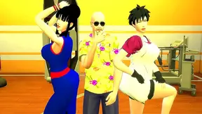 Master Roshi Trains Chi-Chi & Videl for Hardcore Anal Fun in Dragon Ball Hentai