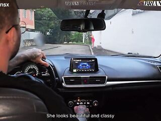 Older Colombian Blond Monique Fuentes Screws Her Driver in the Car - Brian Evansx