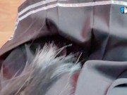 recorded a video in class 😨 masturbates with panties in first person