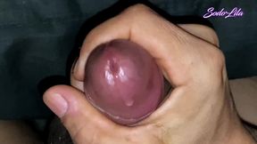 Close up: Hot cumshot next to my parents' bedroom