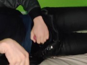 Soaking My Pissed Clothes on the Bed and Jerking Off