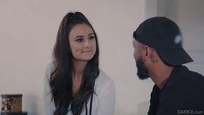 Latina seductress Eliza Ibarra invites black coed to study at her home