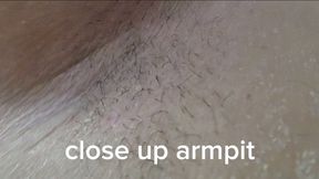 Extreme Close-Up Armpit Tease with Slow Sensual Movements and Deep Skin Focus for Fetish Addicts