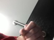 Bathroom quick cumshot