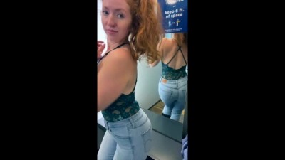 MILF Masturbates in old Navy Change Room