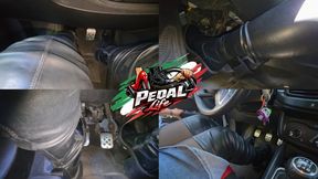 PEDAL PUMPING DRIVING-Today we drive in black boots.