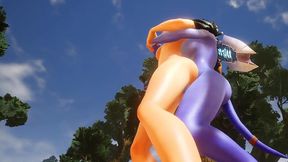 futa draenei fucks a girl s ass next to a lake - warcraft porn parody