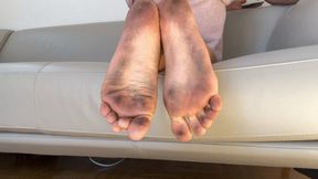 Dirty Barefoot Close-Up