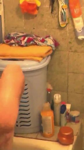 Must-see moment from &quot;Guy came home and saw naked MILF in bathroom who bathing, fingering wet pussy and get orgasm. Pussy&quot;