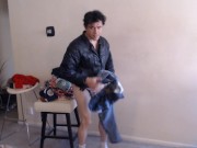 Biker HOTTIE STRIPS to NAKED & RAW & We're HERE For It!