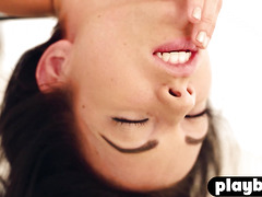 Beautiful MILF exposing natural body and prepared herself for masturbation