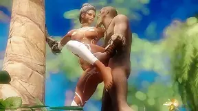 Tribal Warrior Queen Claims Her Mate in Fiery Beach Encounter Under Moonlight